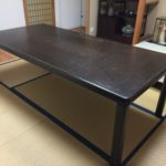 福岡市中央区で20年使用のダイニングテーブルを再生塗装